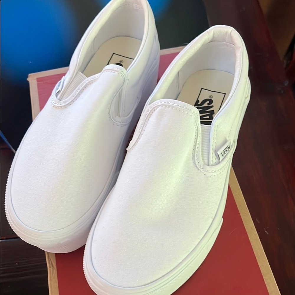 Vans White Sneakers Casual Slip-On